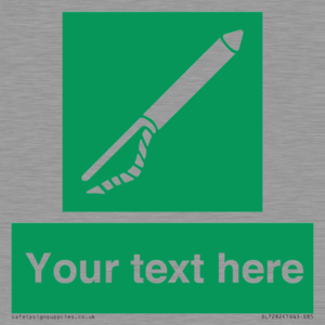 Custom sign safe condition Line throwing appliance